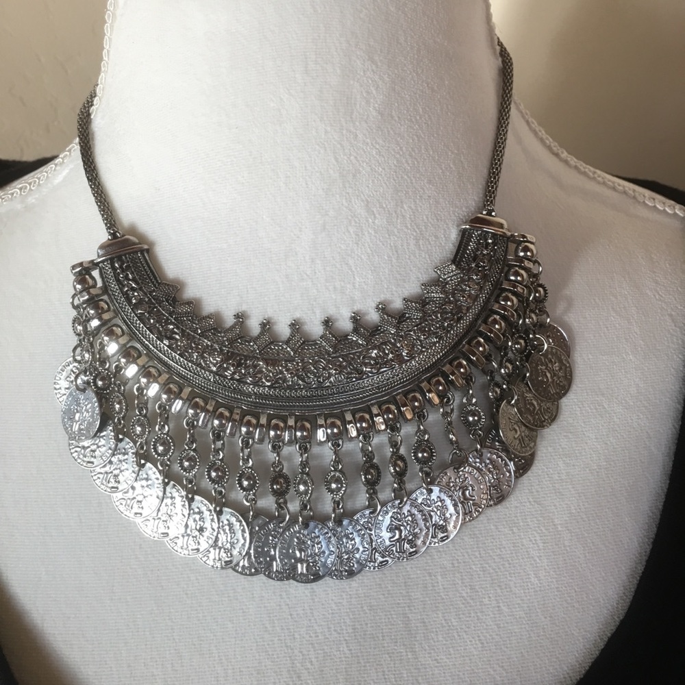 Beautiful Coin Bib Necklace