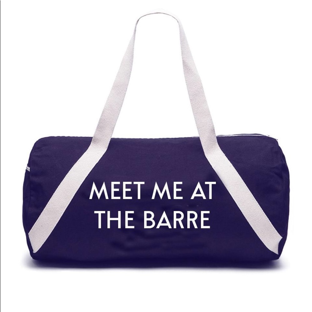 Private party Meet me at the barre duffle NWT