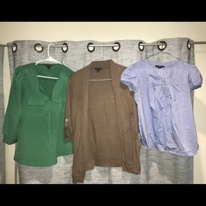 2 blouses and 1 cardigan