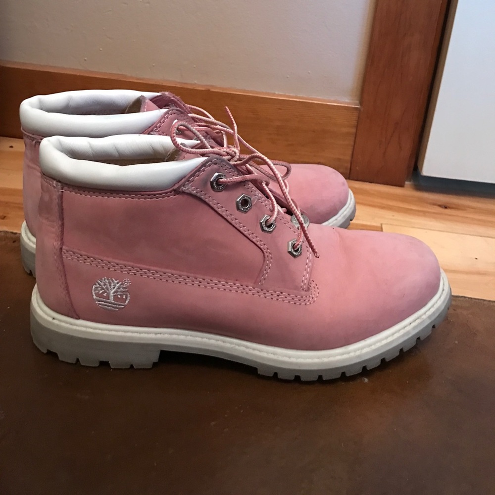 Baby pink Timberland Boots
