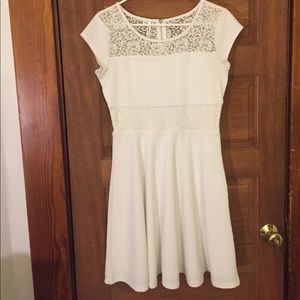 Cream/white dress with lace. Size L