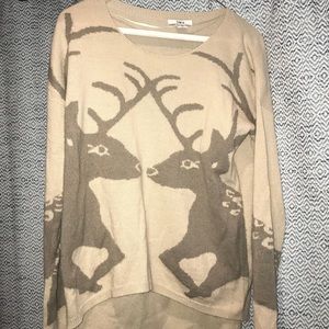 Slouchy reindeer sweater