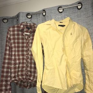 2 button ups from Tommy and Polo