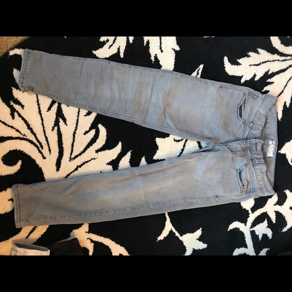 Free people cropped grey jeans