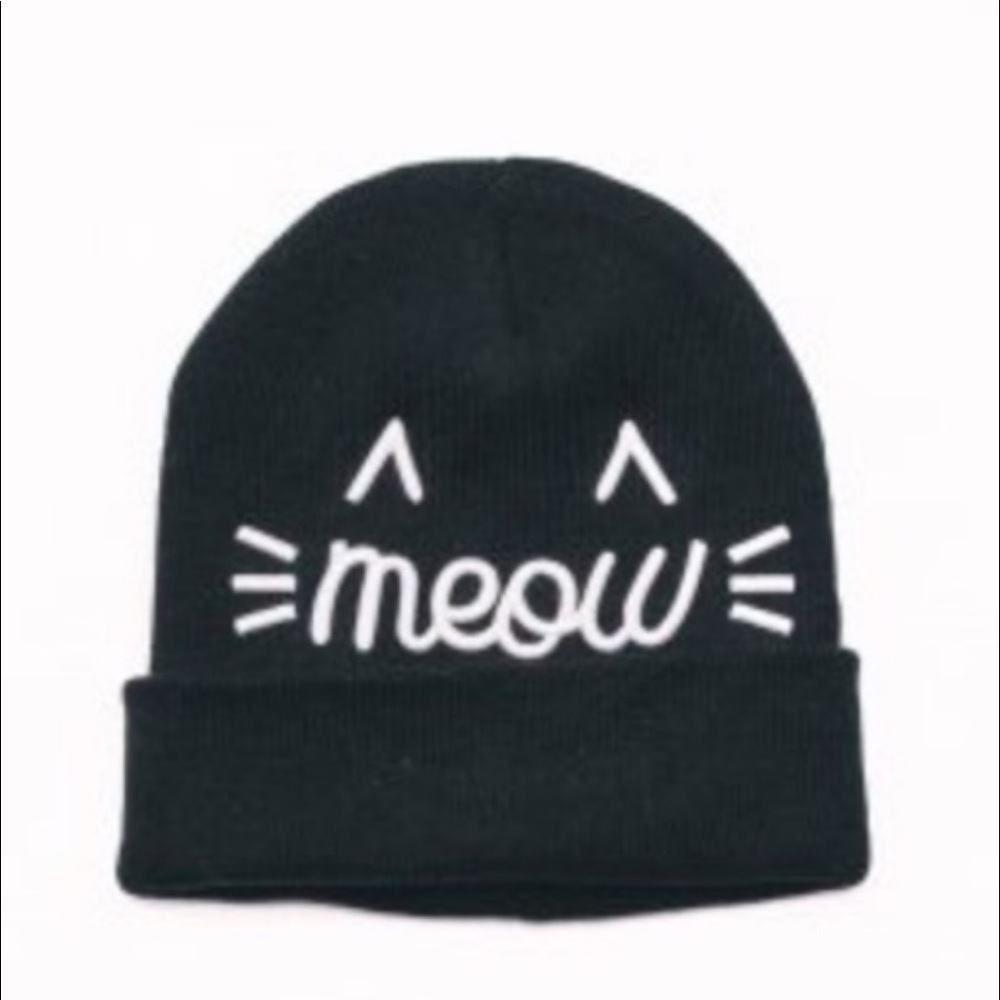 MEOW cat 3D beanie / hat David&Young NEW AUTH BLK - Picture 1 of 3