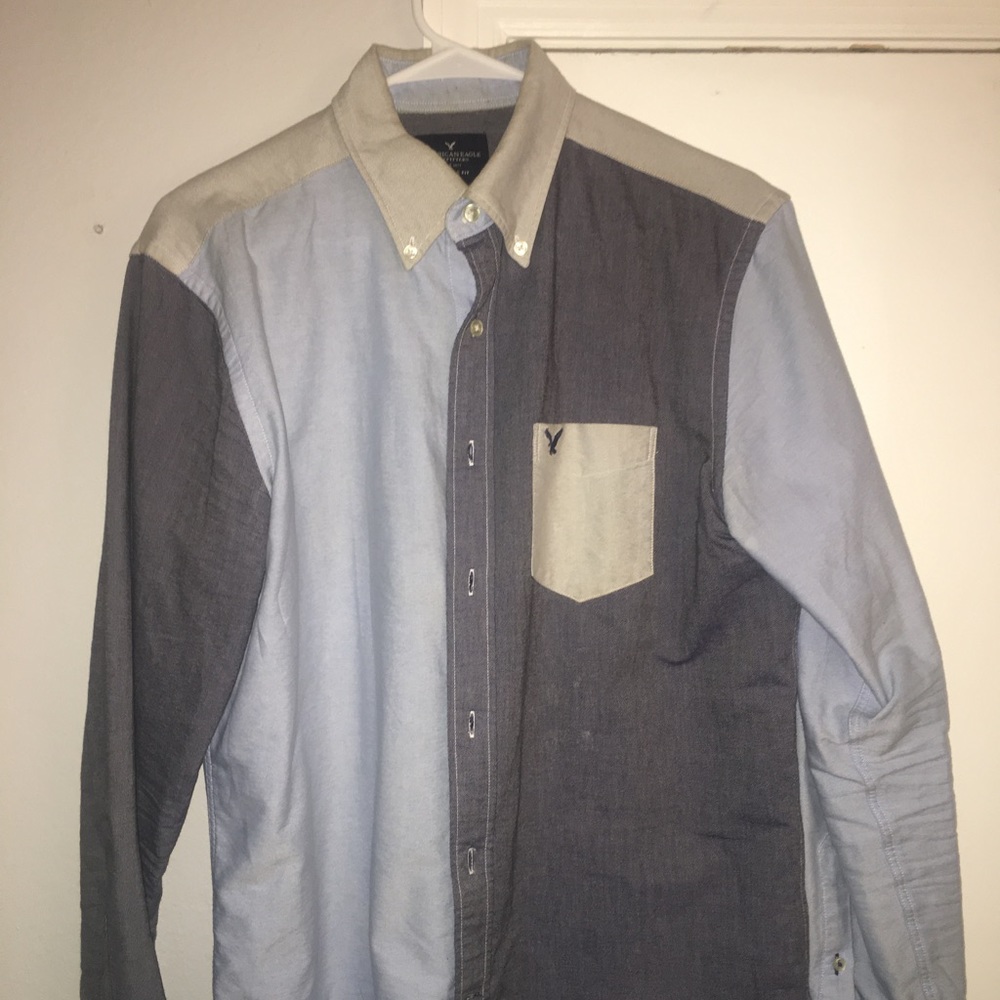 Multi-Print American Eagle Button Up