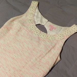 Never worn Lily Pulitzer Pink, White & Gold dress