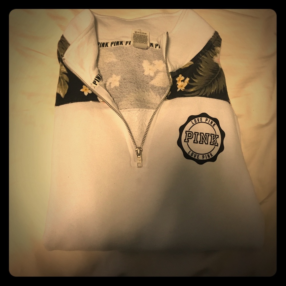 VS pink quarter zip