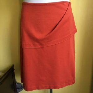 CAbi Overlay Pencil Skirt Tumeric Sz 14 #3099