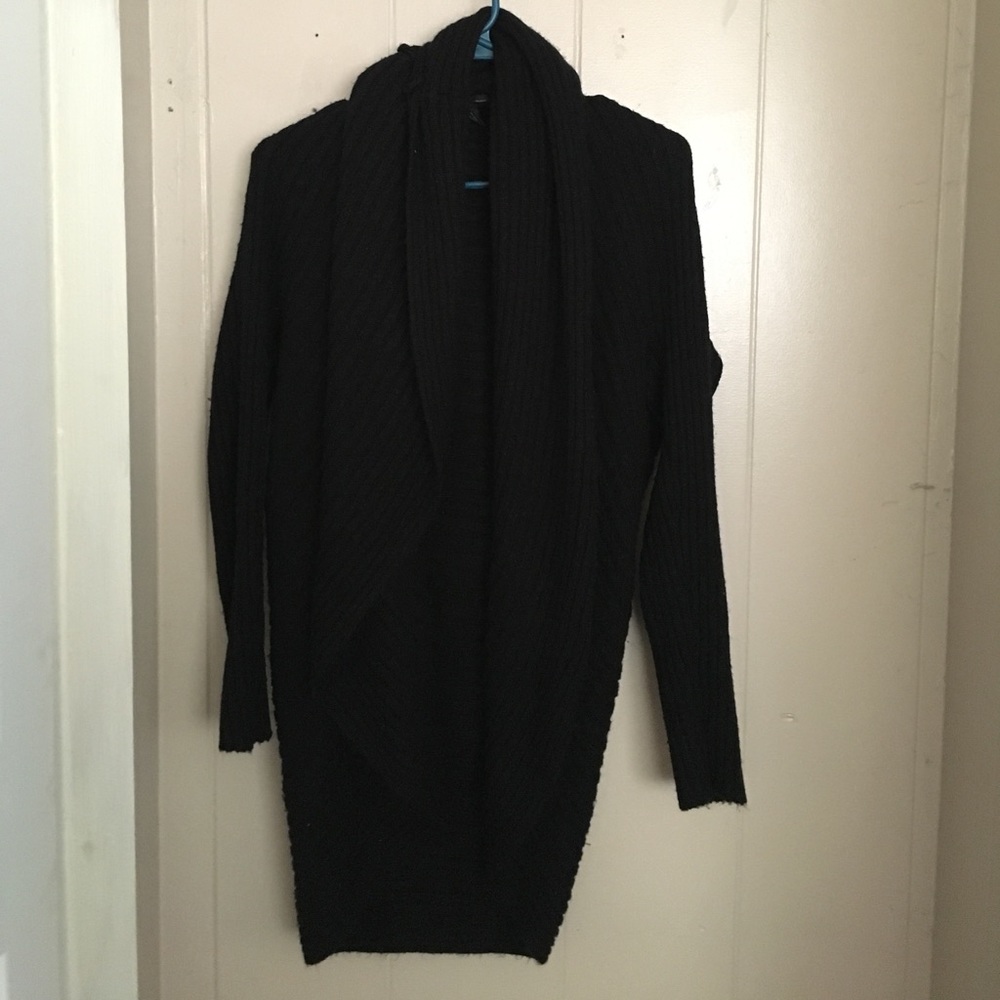 Black knitted cardigan