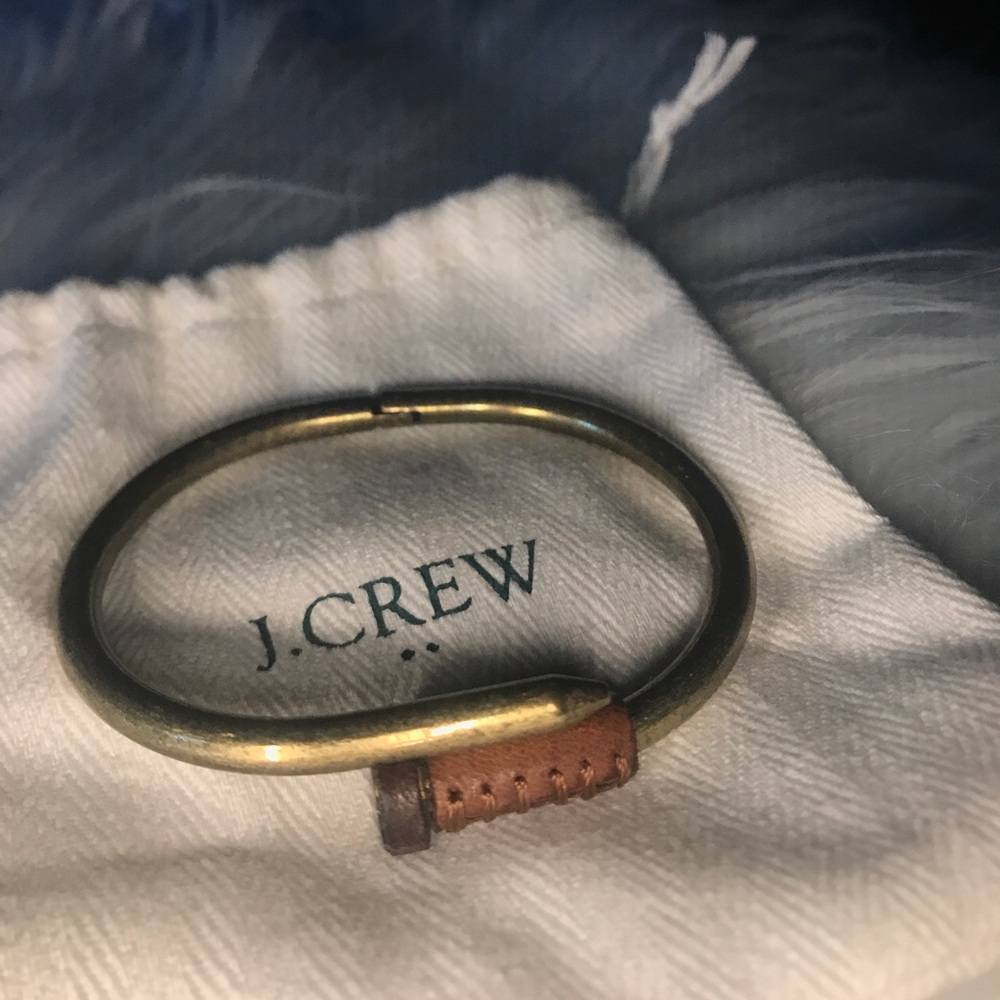 JCrew brass nail bracelet