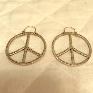 Lucky Brand peace sign earrings
