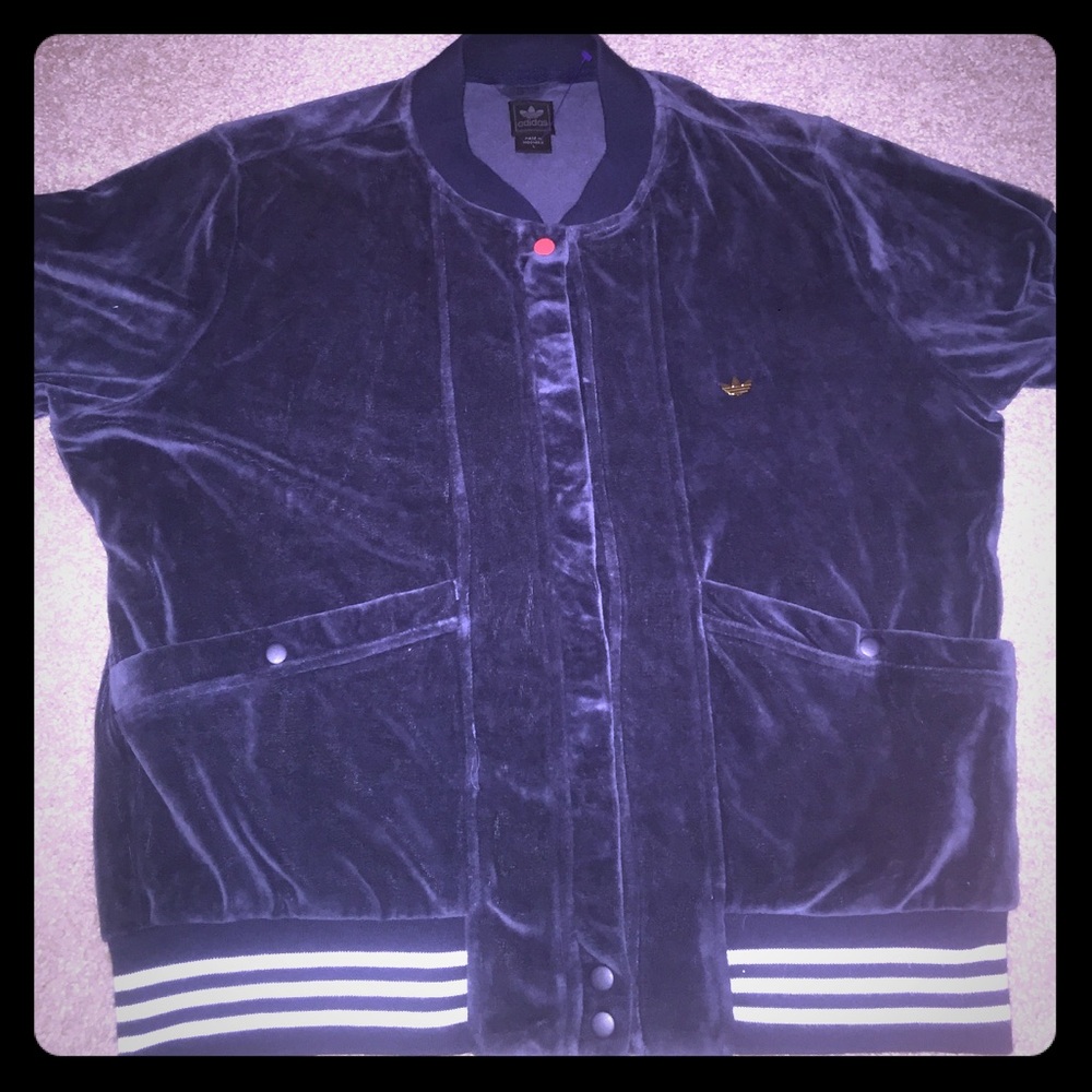 Adidas "Missy Elliot" velour track jacket