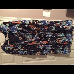 Sz 2x Ava Viv patterned cinch waist dress