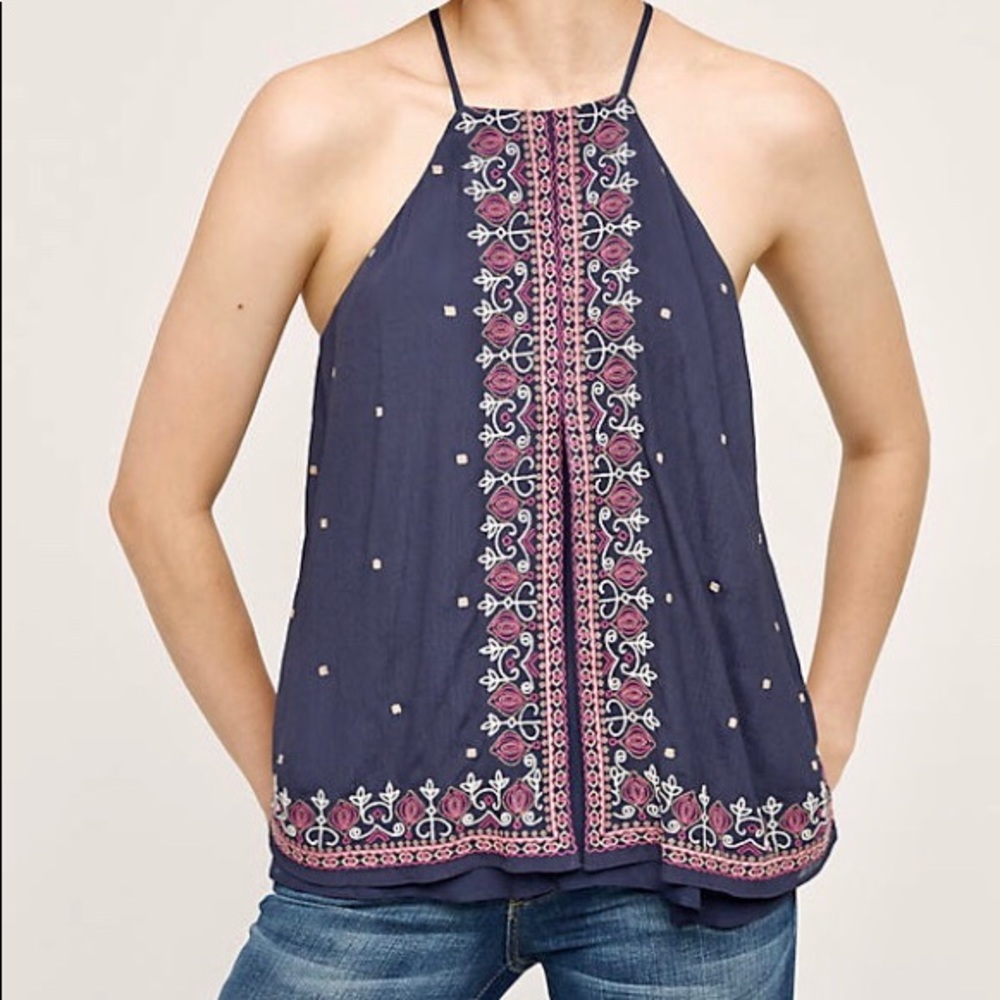 Anthropologie Swing Tank, Floreat, Size 8.