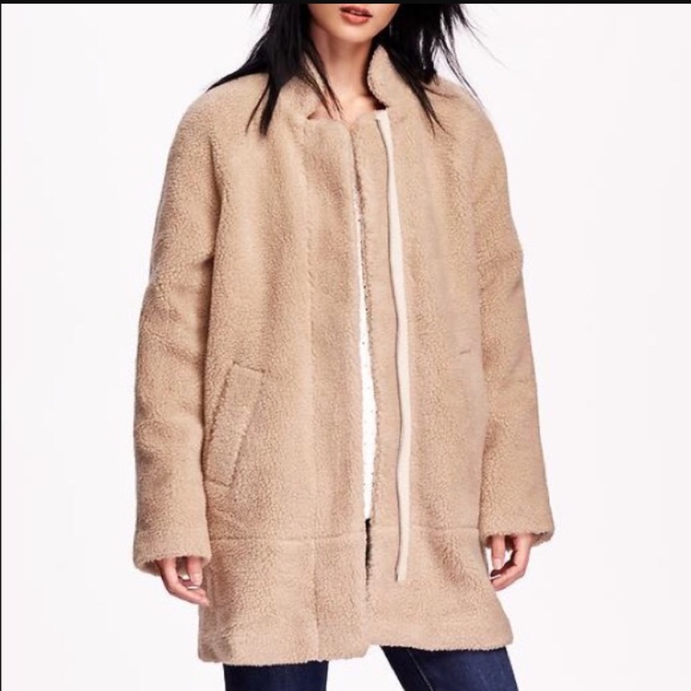 Old navy teddy, shearling coat small