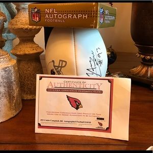 Signed Arizona cardinals foot ball