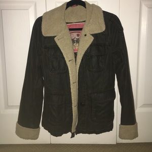 Brown leather jacket