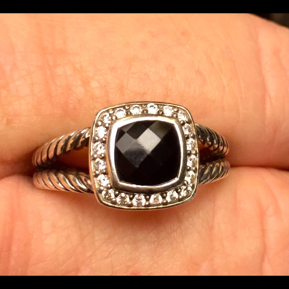 David Yurman Onyx Albion ring, size 8