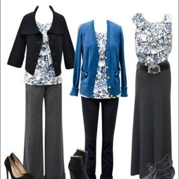 CAbi Silk Ruffle Animal Print Blouse - Picture 2 of 7