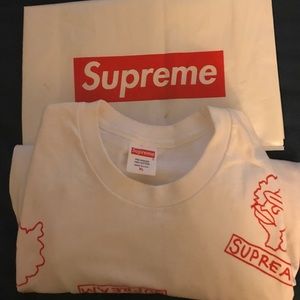 Supreme red/white gonz head tee, 100% authentic