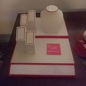 Jane Seymour open heart necklace display