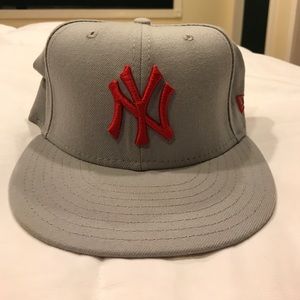 Grey New York with red lettering