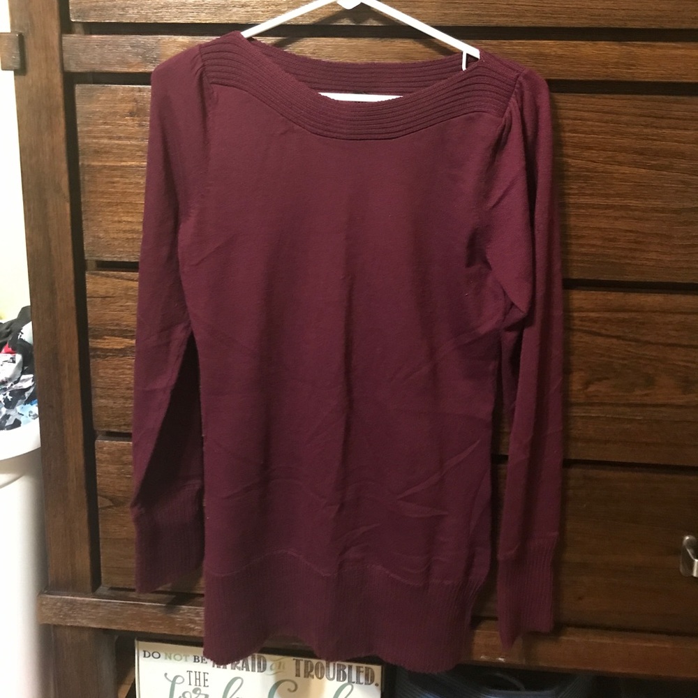 Maroon sweater from The Limited