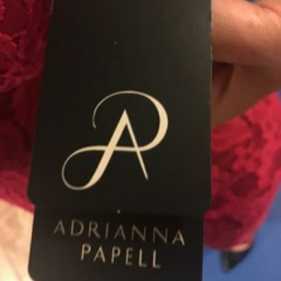 💕Adrianna Papell💕 Red Lace Dress😍New with Tags - Picture 4 of 4