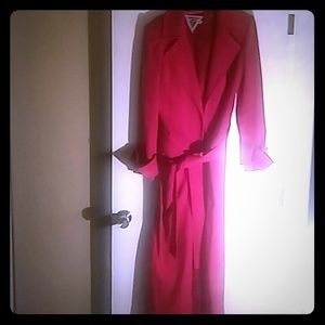 Red trench coat