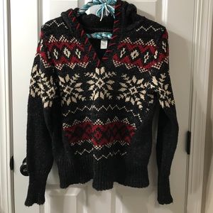 Nordic print pullover sweater