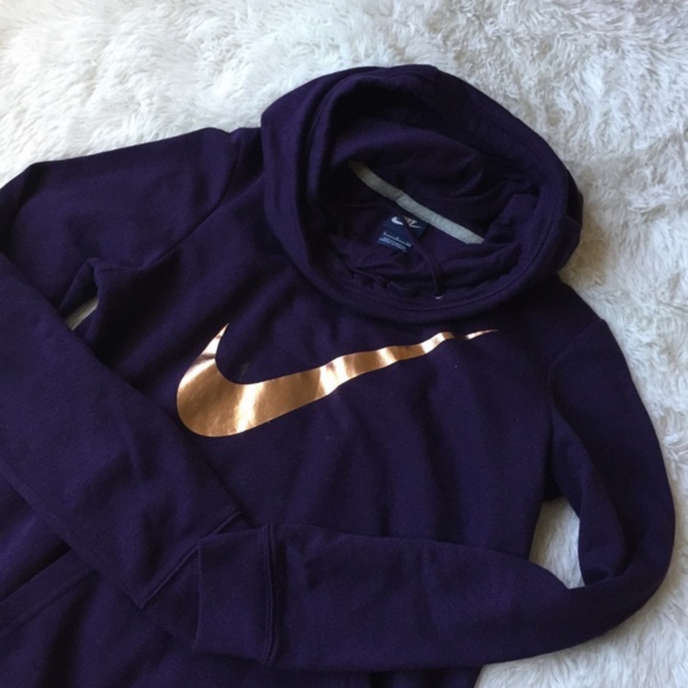 Nike Rose Gold Cowl Neck Hoodie