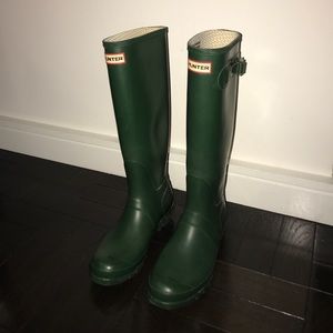 Green Hunter Rain Boots Size 9