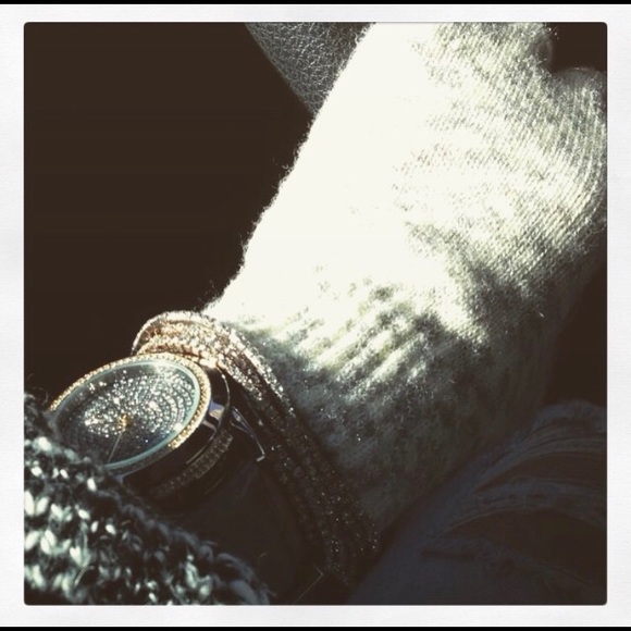 Dark gray embellished DKNY watch - Picture 2 of 8