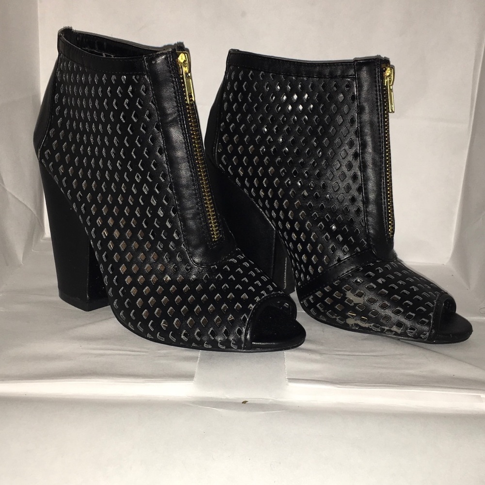Summer peep-toe booties