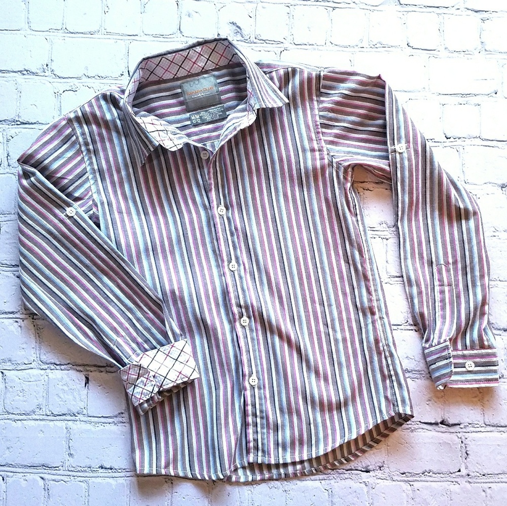 Sahara Club Trendy Dress Shirt Boys Sz 10-12