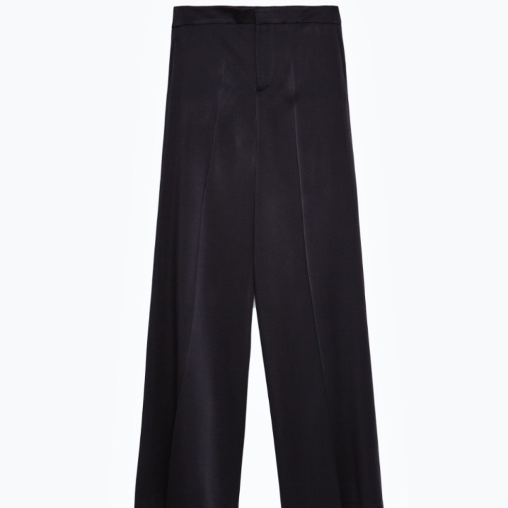 Zara black wide legged trousers