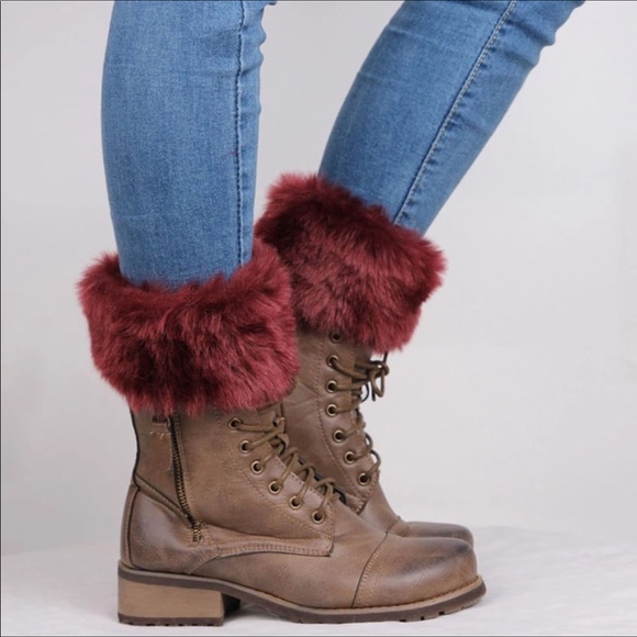 2-for-1 BOGOWarm Winter Fur Cuff Knit Boot Toppers - Picture 4 of 8
