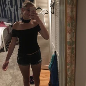 Black choker top
