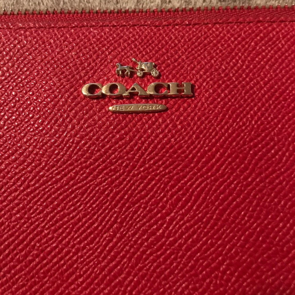 Red Coach wristlet