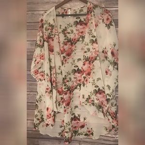 Chiffon Rose Kimono