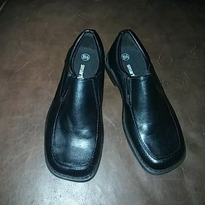 Smartfit blk slip on dress shoes toddler Sz 10 1/2