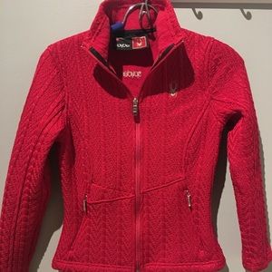 😻Spyder cable knit fleece jacket S/P