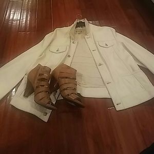 Cream leather jacket