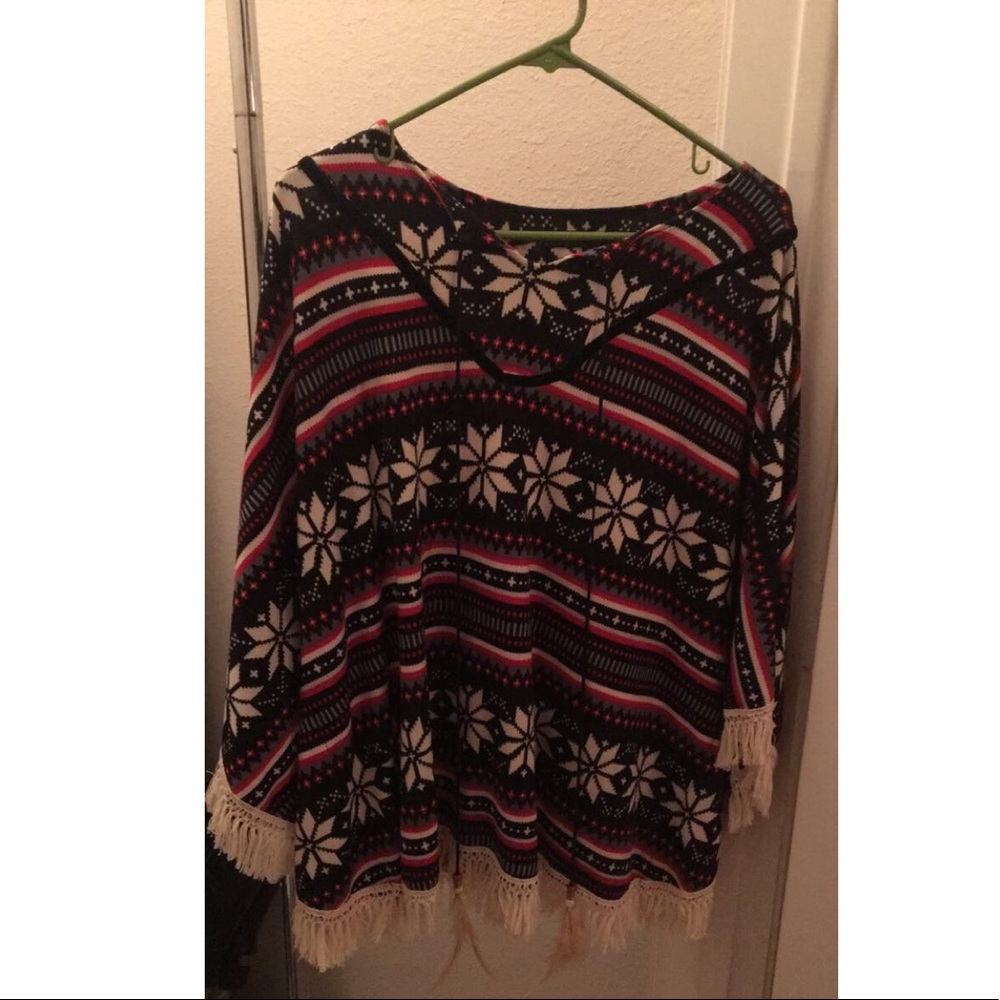 Earthbound patterned poncho!