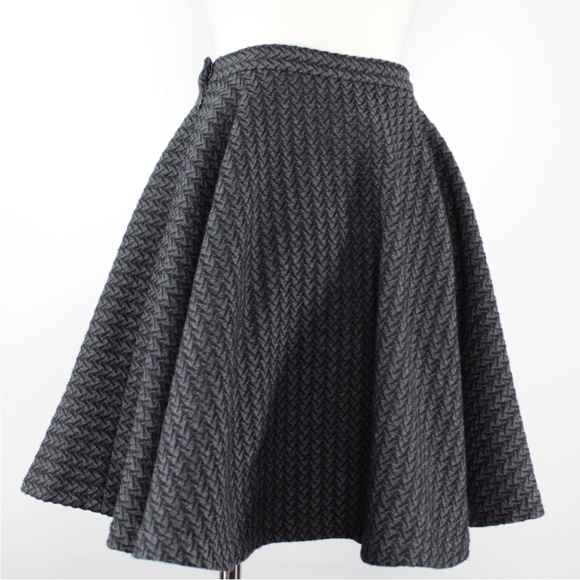 Rachel Comey Herringbone Wool Circle Skirt S - 12 - Picture 3 of 7