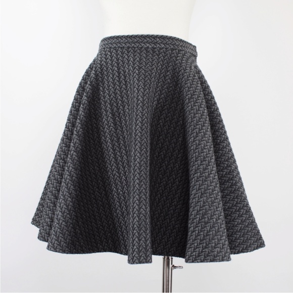 Rachel Comey Herringbone Wool Circle Skirt S - 12 - Picture 6 of 7