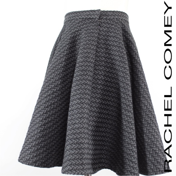 Rachel Comey Herringbone Wool Circle Skirt S - 12 - Picture 2 of 7