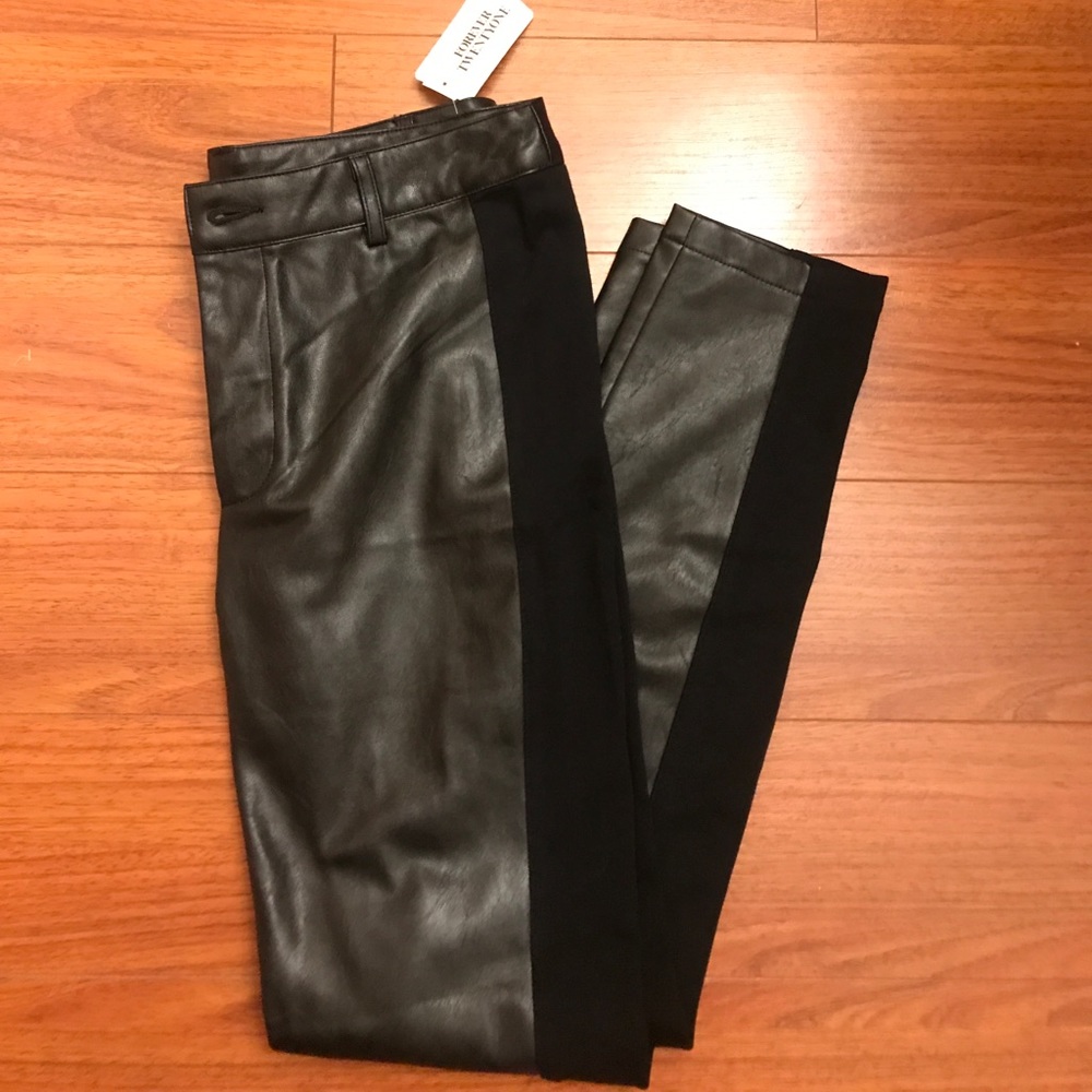 Forever 21-  paneled Faux leather pants