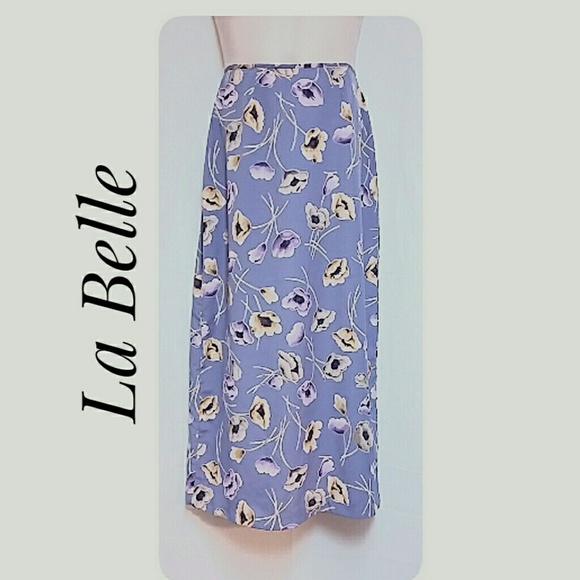 La Belle Floral Lavender Maxi-Skirt Junior Size 9
